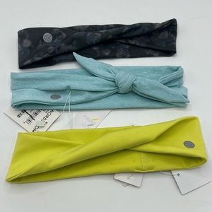 Zella Women’s 3 Pack Twist & Knot Front Athletic Headbands NWT